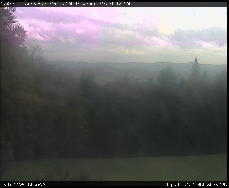 SkiAreál - Horský hotel Vsacký Cáb - Panorama z Vsackého Cábu - 16.10.2025 v 14:30 SkiAreál - Horský hotel Vsacký Cáb - Panorama z Vsackého Cábu - 16.10.2025 v 14:30