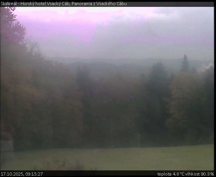 SkiAreál - Horský hotel Vsacký Cáb - Panorama z Vsackého Cábu - 17.10.2025 v 09:15 SkiAreál - Horský hotel Vsacký Cáb - Panorama z Vsackého Cábu - 17.10.2025 v 09:15