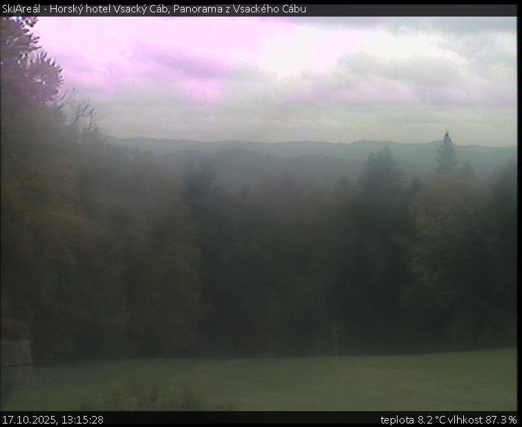 SkiAreál - Horský hotel Vsacký Cáb - Panorama z Vsackého Cábu - 17.10.2025 v 13:15 SkiAreál - Horský hotel Vsacký Cáb - Panorama z Vsackého Cábu - 17.10.2025 v 13:15