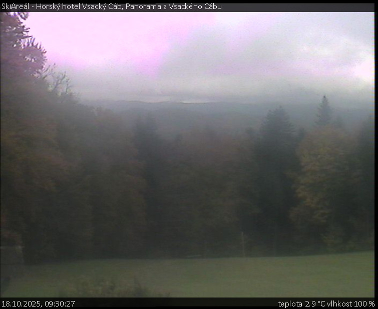SkiAreál - Horský hotel Vsacký Cáb - Panorama z Vsackého Cábu - 18.10.2025 v 09:30 SkiAreál - Horský hotel Vsacký Cáb - Panorama z Vsackého Cábu - 18.10.2025 v 09:30