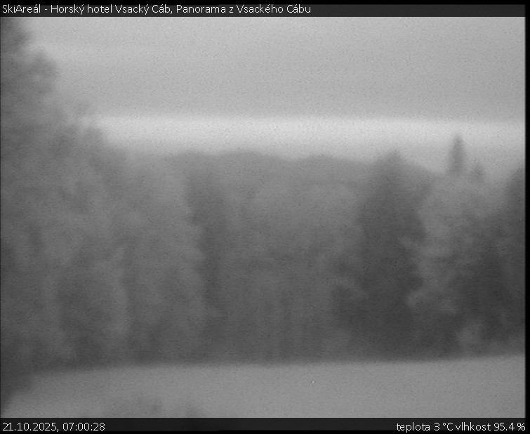 SkiAreál - Horský hotel Vsacký Cáb - Panorama z Vsackého Cábu - 21.10.2025 v 07:00 SkiAreál - Horský hotel Vsacký Cáb - Panorama z Vsackého Cábu - 21.10.2025 v 07:00