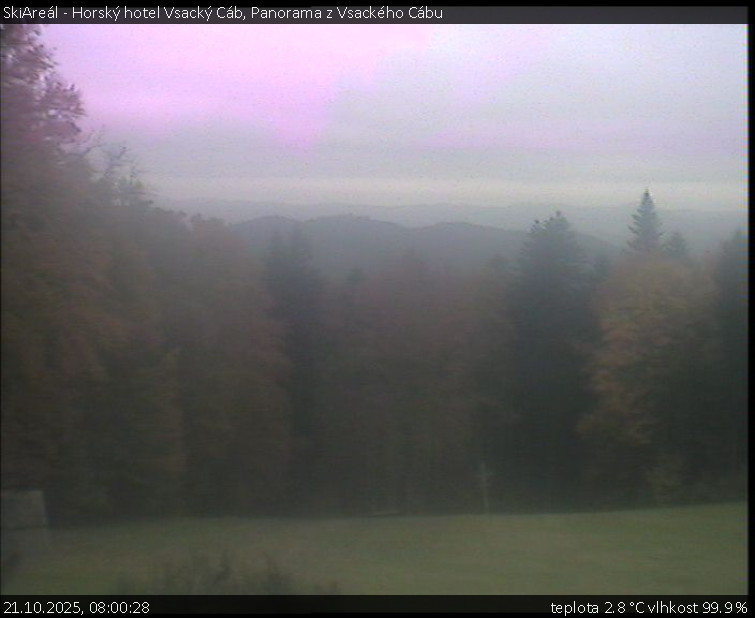 SkiAreál - Horský hotel Vsacký Cáb - Panorama z Vsackého Cábu - 21.10.2025 v 08:00 SkiAreál - Horský hotel Vsacký Cáb - Panorama z Vsackého Cábu - 21.10.2025 v 08:00