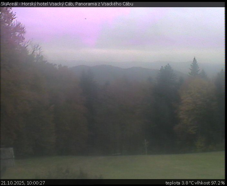SkiAreál - Horský hotel Vsacký Cáb - Panorama z Vsackého Cábu - 21.10.2025 v 10:00 SkiAreál - Horský hotel Vsacký Cáb - Panorama z Vsackého Cábu - 21.10.2025 v 10:00