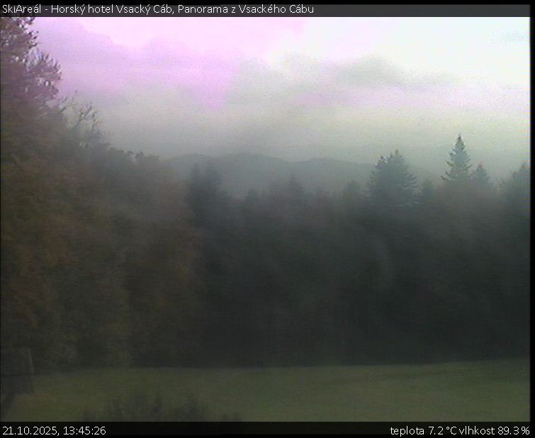 SkiAreál - Horský hotel Vsacký Cáb - Panorama z Vsackého Cábu - 21.10.2025 v 13:45 SkiAreál - Horský hotel Vsacký Cáb - Panorama z Vsackého Cábu - 21.10.2025 v 13:45