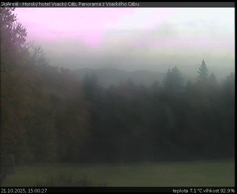 SkiAreál - Horský hotel Vsacký Cáb - Panorama z Vsackého Cábu - 21.10.2025 v 15:00 SkiAreál - Horský hotel Vsacký Cáb - Panorama z Vsackého Cábu - 21.10.2025 v 15:00