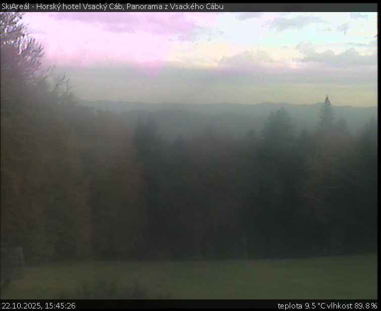 SkiAreál - Horský hotel Vsacký Cáb - Panorama z Vsackého Cábu - 22.10.2025 v 15:45 SkiAreál - Horský hotel Vsacký Cáb - Panorama z Vsackého Cábu - 22.10.2025 v 15:45