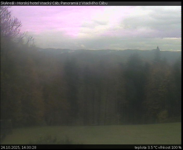 SkiAreál - Horský hotel Vsacký Cáb - Panorama z Vsackého Cábu - 24.10.2025 v 14:30 SkiAreál - Horský hotel Vsacký Cáb - Panorama z Vsackého Cábu - 24.10.2025 v 14:30