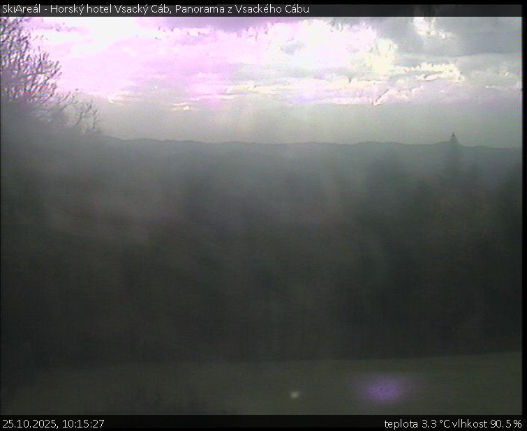 SkiAreál - Horský hotel Vsacký Cáb - Panorama z Vsackého Cábu - 25.10.2025 v 10:15 SkiAreál - Horský hotel Vsacký Cáb - Panorama z Vsackého Cábu - 25.10.2025 v 10:15