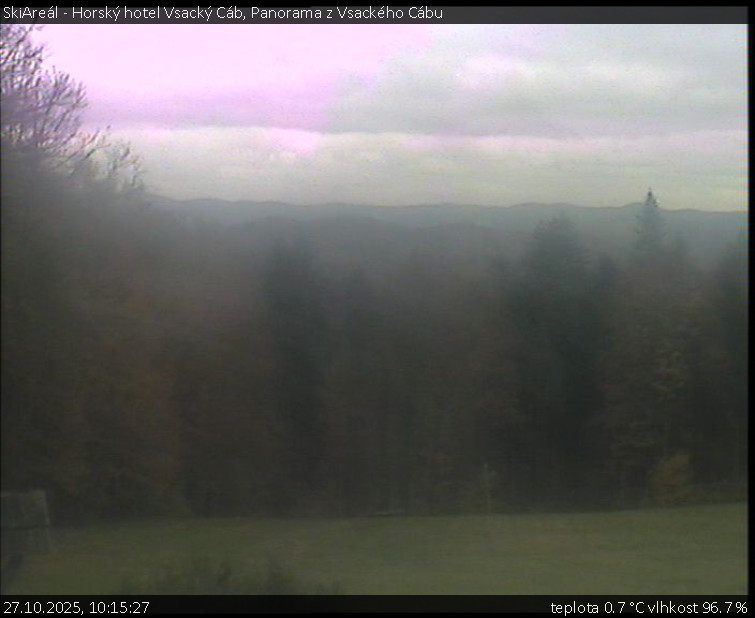 SkiAreál - Horský hotel Vsacký Cáb - Panorama z Vsackého Cábu - 27.10.2025 v 10:15 SkiAreál - Horský hotel Vsacký Cáb - Panorama z Vsackého Cábu - 27.10.2025 v 10:15