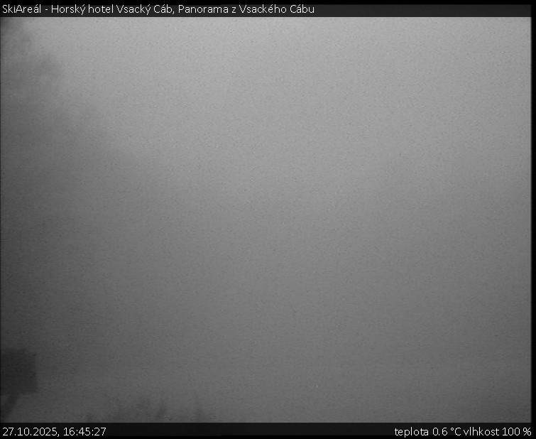 SkiAreál - Horský hotel Vsacký Cáb - Panorama z Vsackého Cábu - 27.10.2025 v 16:45 SkiAreál - Horský hotel Vsacký Cáb - Panorama z Vsackého Cábu - 27.10.2025 v 16:45