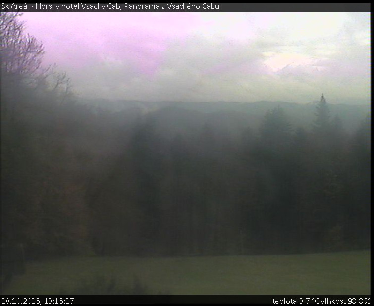 SkiAreál - Horský hotel Vsacký Cáb - Panorama z Vsackého Cábu - 28.10.2025 v 13:15 SkiAreál - Horský hotel Vsacký Cáb - Panorama z Vsackého Cábu - 28.10.2025 v 13:15