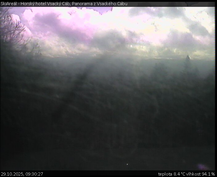 SkiAreál - Horský hotel Vsacký Cáb - Panorama z Vsackého Cábu - 29.10.2025 v 09:30 SkiAreál - Horský hotel Vsacký Cáb - Panorama z Vsackého Cábu - 29.10.2025 v 09:30