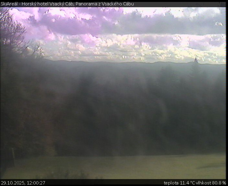 SkiAreál - Horský hotel Vsacký Cáb - Panorama z Vsackého Cábu - 29.10.2025 v 12:00 SkiAreál - Horský hotel Vsacký Cáb - Panorama z Vsackého Cábu - 29.10.2025 v 12:00