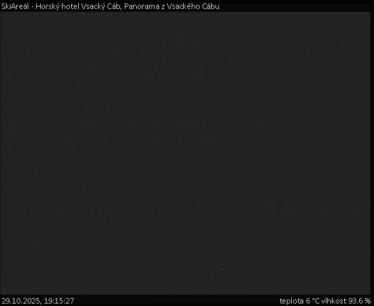 SkiAreál - Horský hotel Vsacký Cáb - Panorama z Vsackého Cábu - 29.10.2025 v 19:15 SkiAreál - Horský hotel Vsacký Cáb - Panorama z Vsackého Cábu - 29.10.2025 v 19:15