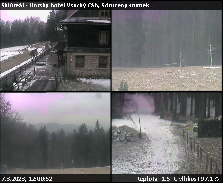 SkiAreál - Horský hotel Vsacký Cáb - Sdružený snímek - 7.3.2023 v 12:00