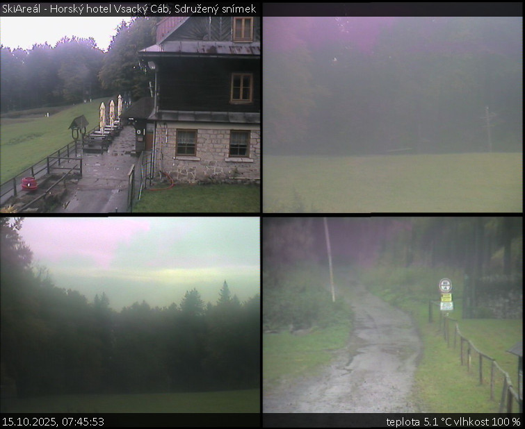 SkiAreál - Horský hotel Vsacký Cáb - Sdružený snímek - 15.10.2025 v 07:45 SkiAreál - Horský hotel Vsacký Cáb - Sdružený snímek - 15.10.2025 v 07:45