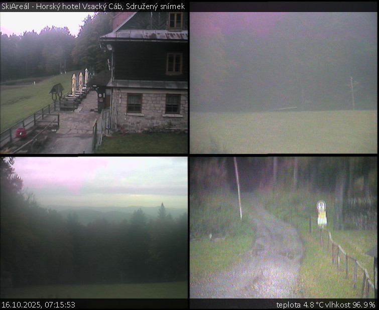 SkiAreál - Horský hotel Vsacký Cáb - Sdružený snímek - 16.10.2025 v 07:15 SkiAreál - Horský hotel Vsacký Cáb - Sdružený snímek - 16.10.2025 v 07:15