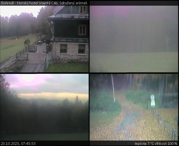 SkiAreál - Horský hotel Vsacký Cáb - Sdružený snímek - 23.10.2025 v 07:45 SkiAreál - Horský hotel Vsacký Cáb - Sdružený snímek - 23.10.2025 v 07:45