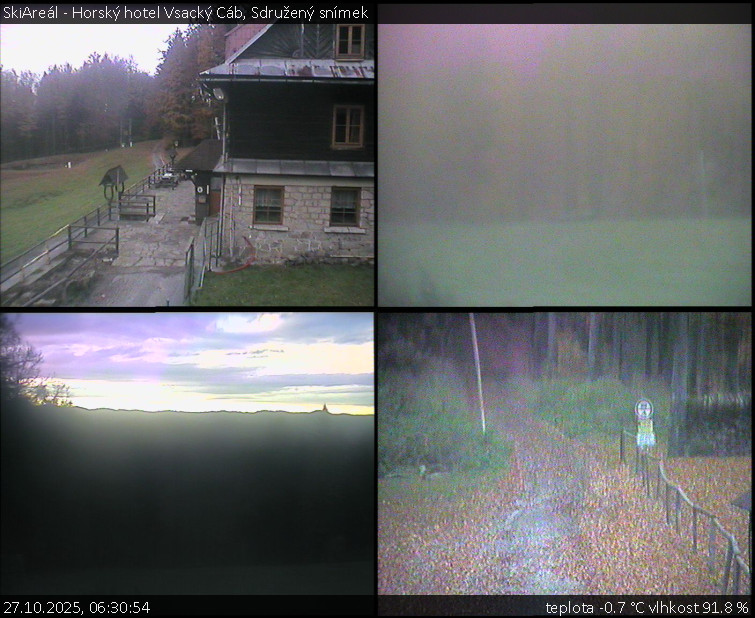 SkiAreál - Horský hotel Vsacký Cáb - Sdružený snímek - 27.10.2025 v 06:30 SkiAreál - Horský hotel Vsacký Cáb - Sdružený snímek - 27.10.2025 v 06:30
