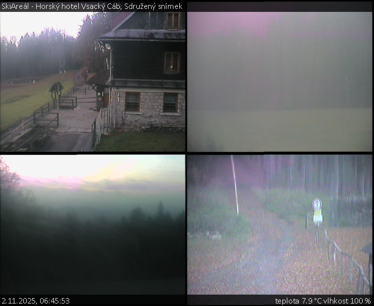 SkiAreál - Horský hotel Vsacký Cáb - Sdružený snímek - 2.11.2025 v 06:45 SkiAreál - Horský hotel Vsacký Cáb - Sdružený snímek - 2.11.2025 v 06:45