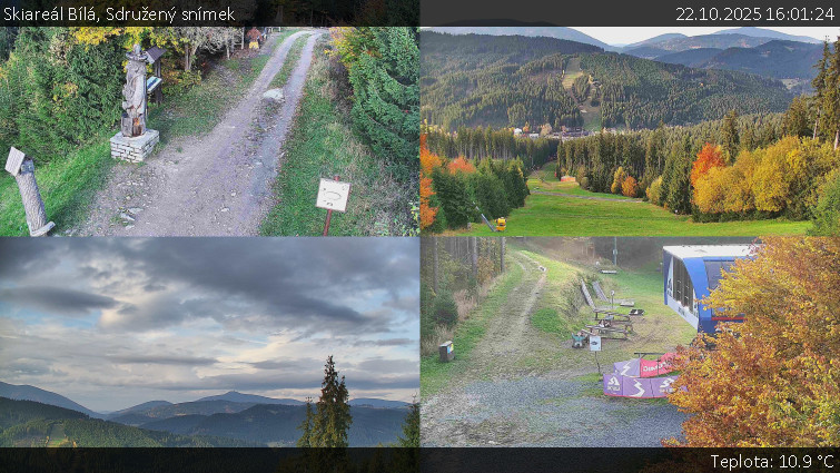 Skiareál Bílá - Sdružený snímek - 22.10.2025 v 16:01 Skiareál Bílá - Sdružený snímek - 22.10.2025 v 16:01