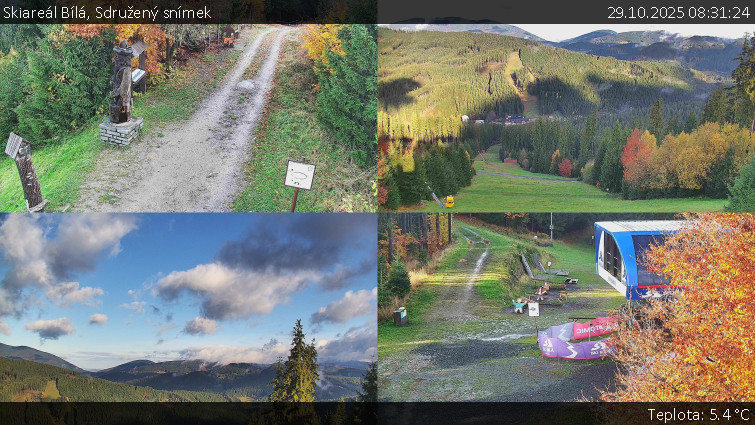 Skiareál Bílá - Sdružený snímek - 29.10.2025 v 08:31 Skiareál Bílá - Sdružený snímek - 29.10.2025 v 08:31