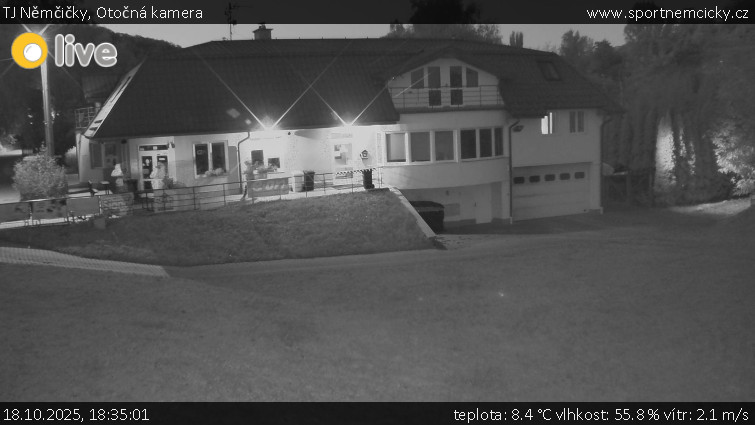 TJ Němčičky - Otočná kamera - 18.10.2025 v 18:35 TJ Němčičky - Otočná kamera - 18.10.2025 v 18:35