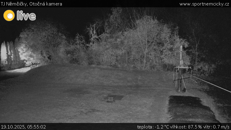 TJ Němčičky - Otočná kamera - 19.10.2025 v 05:55 TJ Němčičky - Otočná kamera - 19.10.2025 v 05:55