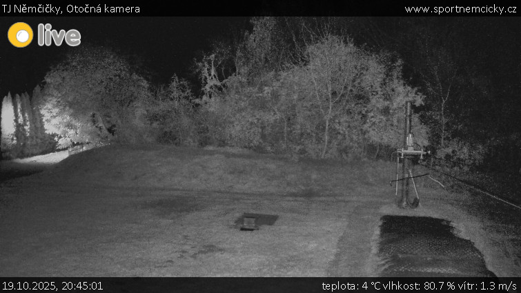 TJ Němčičky - Otočná kamera - 19.10.2025 v 20:45 TJ Němčičky - Otočná kamera - 19.10.2025 v 20:45