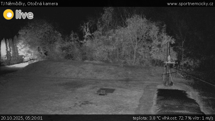 TJ Němčičky - Otočná kamera - 20.10.2025 v 05:20 TJ Němčičky - Otočná kamera - 20.10.2025 v 05:20
