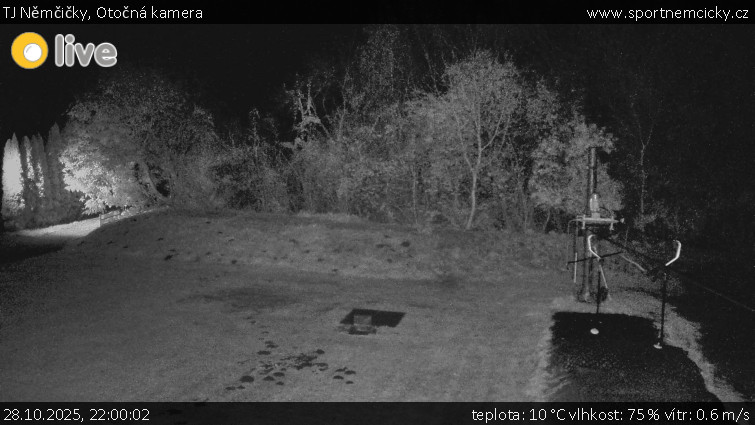 TJ Němčičky - Otočná kamera  - 28.10.2025 v 22:00 TJ Němčičky - Otočná kamera  - 28.10.2025 v 22:00