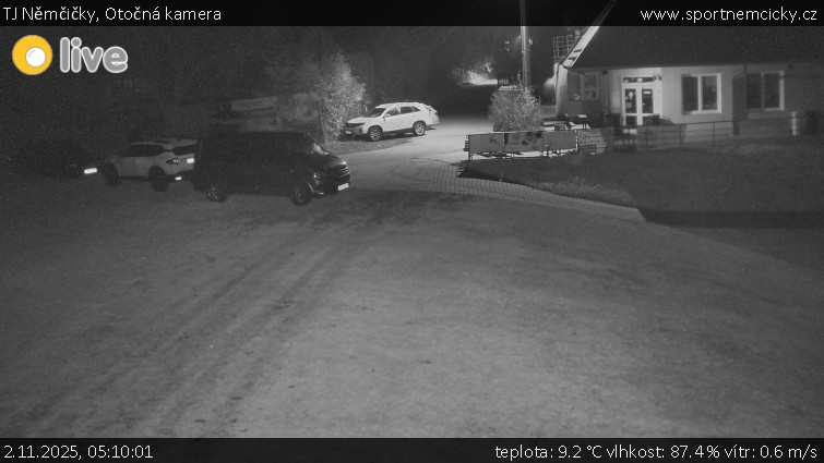 TJ Němčičky - Otočná kamera - 2.11.2025 v 05:10 TJ Němčičky - Otočná kamera - 2.11.2025 v 05:10