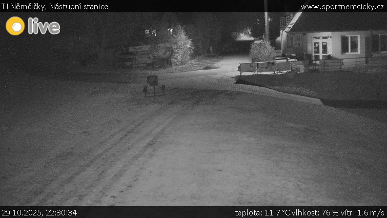 TJ Němčičky - Nástupní stanice - 29.10.2025 v 22:30 TJ Němčičky - Nástupní stanice - 29.10.2025 v 22:30