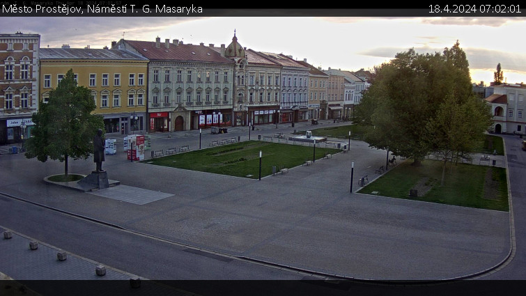 Město Prostějov - Náměstí T. G. Masaryka - 18.4.2024 v 07:02