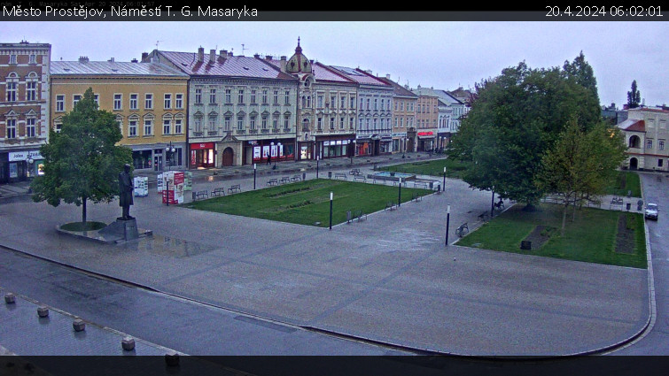 Město Prostějov - Náměstí T. G. Masaryka - 20.4.2024 v 06:02