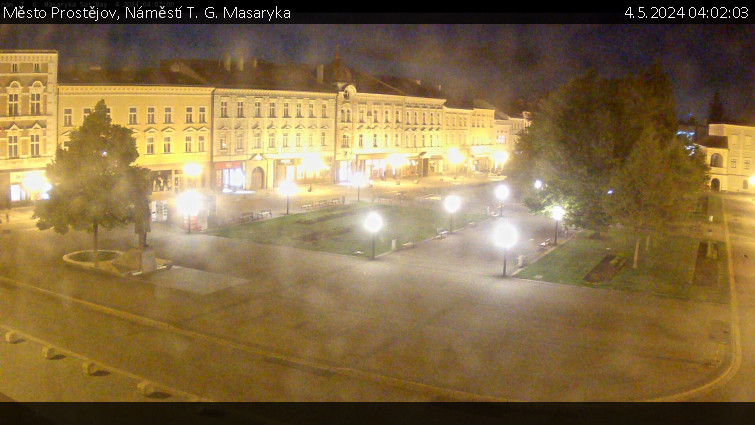 Město Prostějov - Náměstí T. G. Masaryka - 4.5.2024 v 04:02