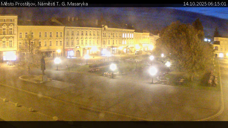 Město Prostějov - Náměstí T. G. Masaryka - 14.10.2025 v 06:15 Město Prostějov - Náměstí T. G. Masaryka - 14.10.2025 v 06:15