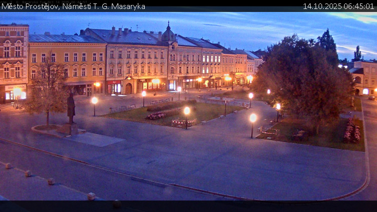 Město Prostějov - Náměstí T. G. Masaryka - 14.10.2025 v 06:45 Město Prostějov - Náměstí T. G. Masaryka - 14.10.2025 v 06:45