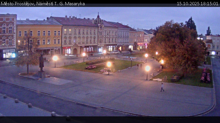 Město Prostějov - Náměstí T. G. Masaryka - 15.10.2025 v 18:15 Město Prostějov - Náměstí T. G. Masaryka - 15.10.2025 v 18:15
