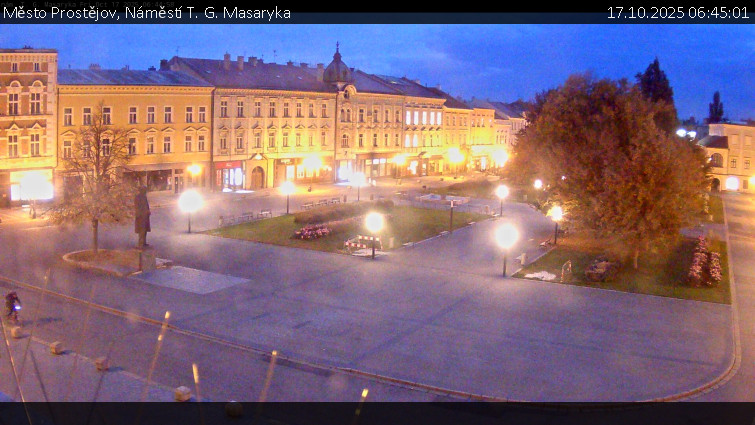 Město Prostějov - Náměstí T. G. Masaryka - 17.10.2025 v 06:45 Město Prostějov - Náměstí T. G. Masaryka - 17.10.2025 v 06:45