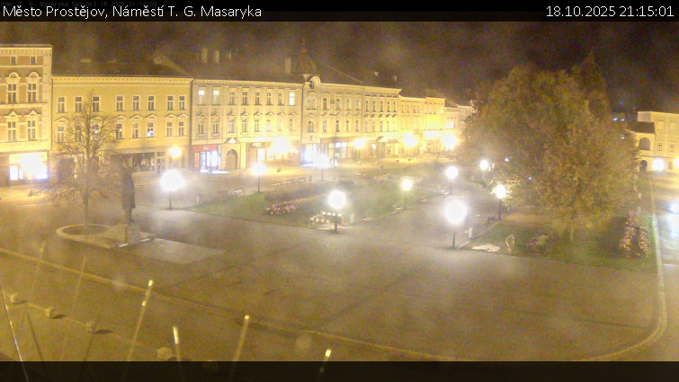 Město Prostějov - Náměstí T. G. Masaryka - 18.10.2025 v 21:15 Město Prostějov - Náměstí T. G. Masaryka - 18.10.2025 v 21:15