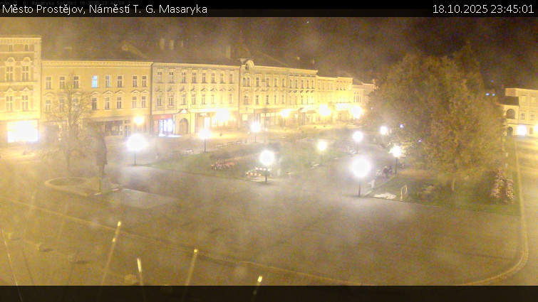 Město Prostějov - Náměstí T. G. Masaryka - 18.10.2025 v 23:45 Město Prostějov - Náměstí T. G. Masaryka - 18.10.2025 v 23:45