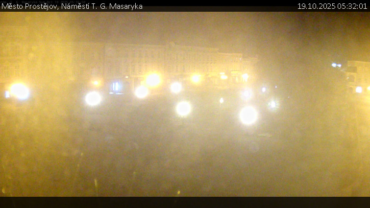 Město Prostějov - Náměstí T. G. Masaryka - 19.10.2025 v 05:32 Město Prostějov - Náměstí T. G. Masaryka - 19.10.2025 v 05:32
