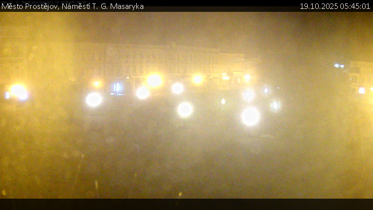 Město Prostějov - Náměstí T. G. Masaryka - 19.10.2025 v 05:45 Město Prostějov - Náměstí T. G. Masaryka - 19.10.2025 v 05:45