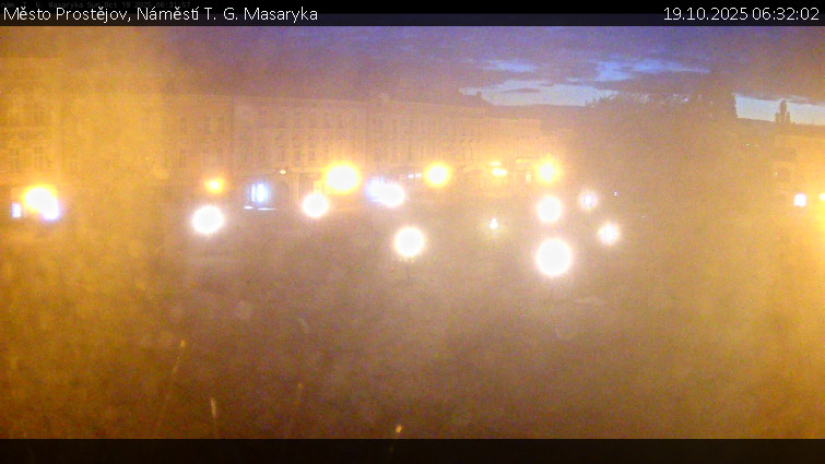 Město Prostějov - Náměstí T. G. Masaryka - 19.10.2025 v 06:32 Město Prostějov - Náměstí T. G. Masaryka - 19.10.2025 v 06:32