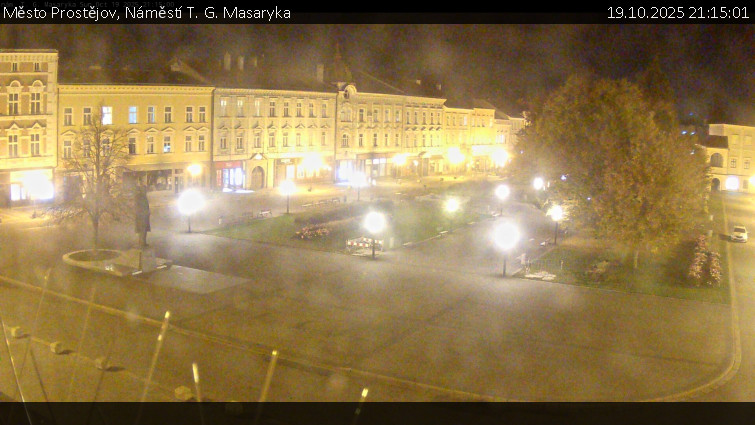 Město Prostějov - Náměstí T. G. Masaryka - 19.10.2025 v 21:15 Město Prostějov - Náměstí T. G. Masaryka - 19.10.2025 v 21:15