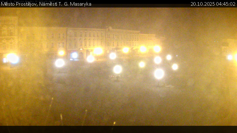 Město Prostějov - Náměstí T. G. Masaryka - 20.10.2025 v 04:45 Město Prostějov - Náměstí T. G. Masaryka - 20.10.2025 v 04:45