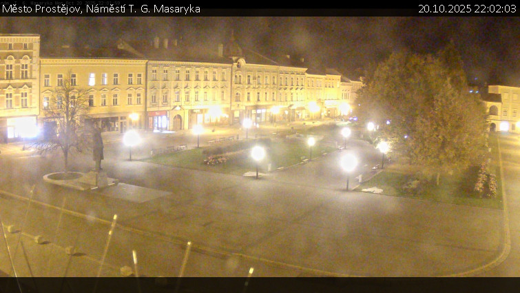 Město Prostějov - Náměstí T. G. Masaryka - 20.10.2025 v 22:02 Město Prostějov - Náměstí T. G. Masaryka - 20.10.2025 v 22:02