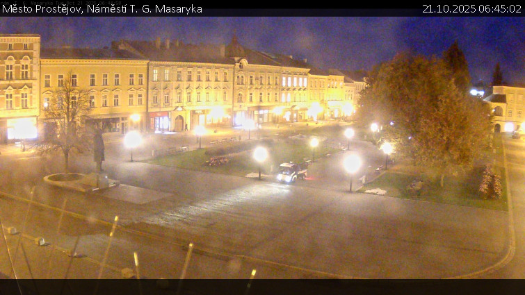 Město Prostějov - Náměstí T. G. Masaryka - 21.10.2025 v 06:45 Město Prostějov - Náměstí T. G. Masaryka - 21.10.2025 v 06:45