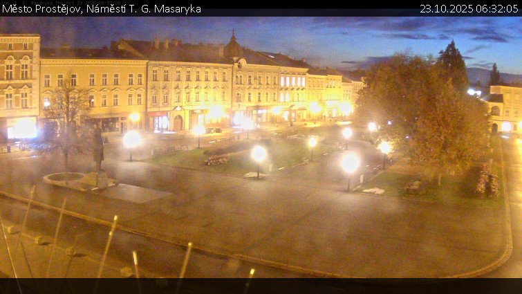 Město Prostějov - Náměstí T. G. Masaryka - 23.10.2025 v 06:32 Město Prostějov - Náměstí T. G. Masaryka - 23.10.2025 v 06:32